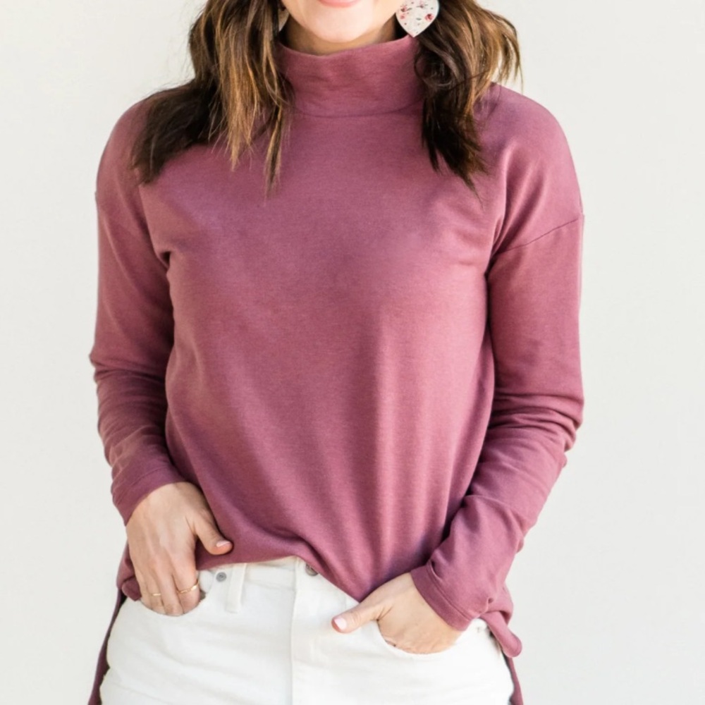 Thom Kelly ALLIE MOCKNECK  IN WINTERBERRY Large